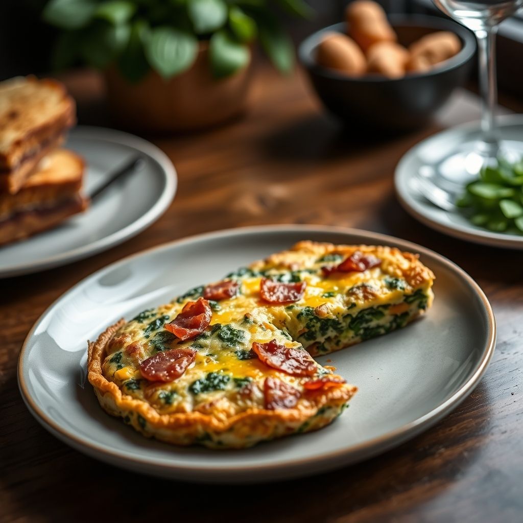 Bacon and Spinach Frittata