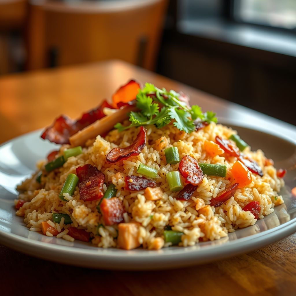 Bacon and Vegetable Fried Rice