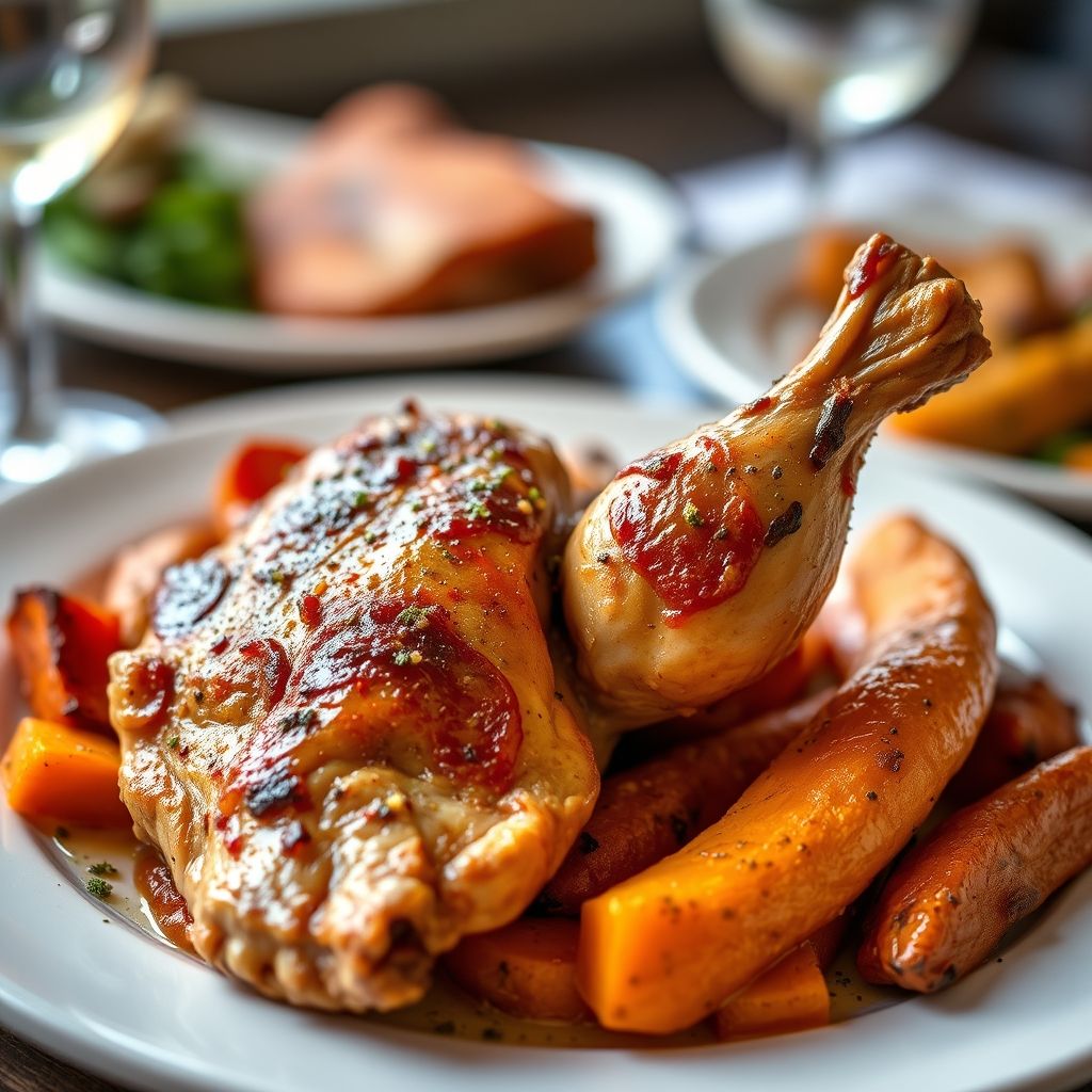 Baked Chicken and Sweet Potato