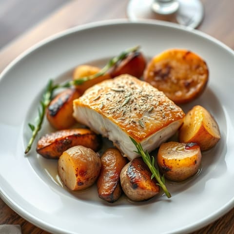 Baked Salmon with Roasted Potatoes