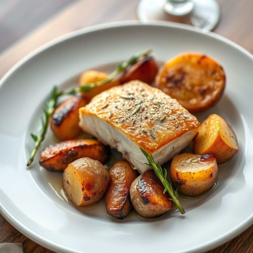 Baked Salmon with Roasted Potatoes