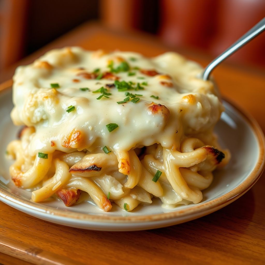Cheesy Baked Onion and Garlic Casserole
