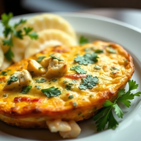 Chicken and Cilantro Frittata