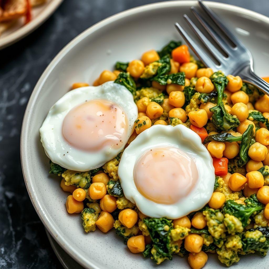 Chickpea and Spinach Scramble