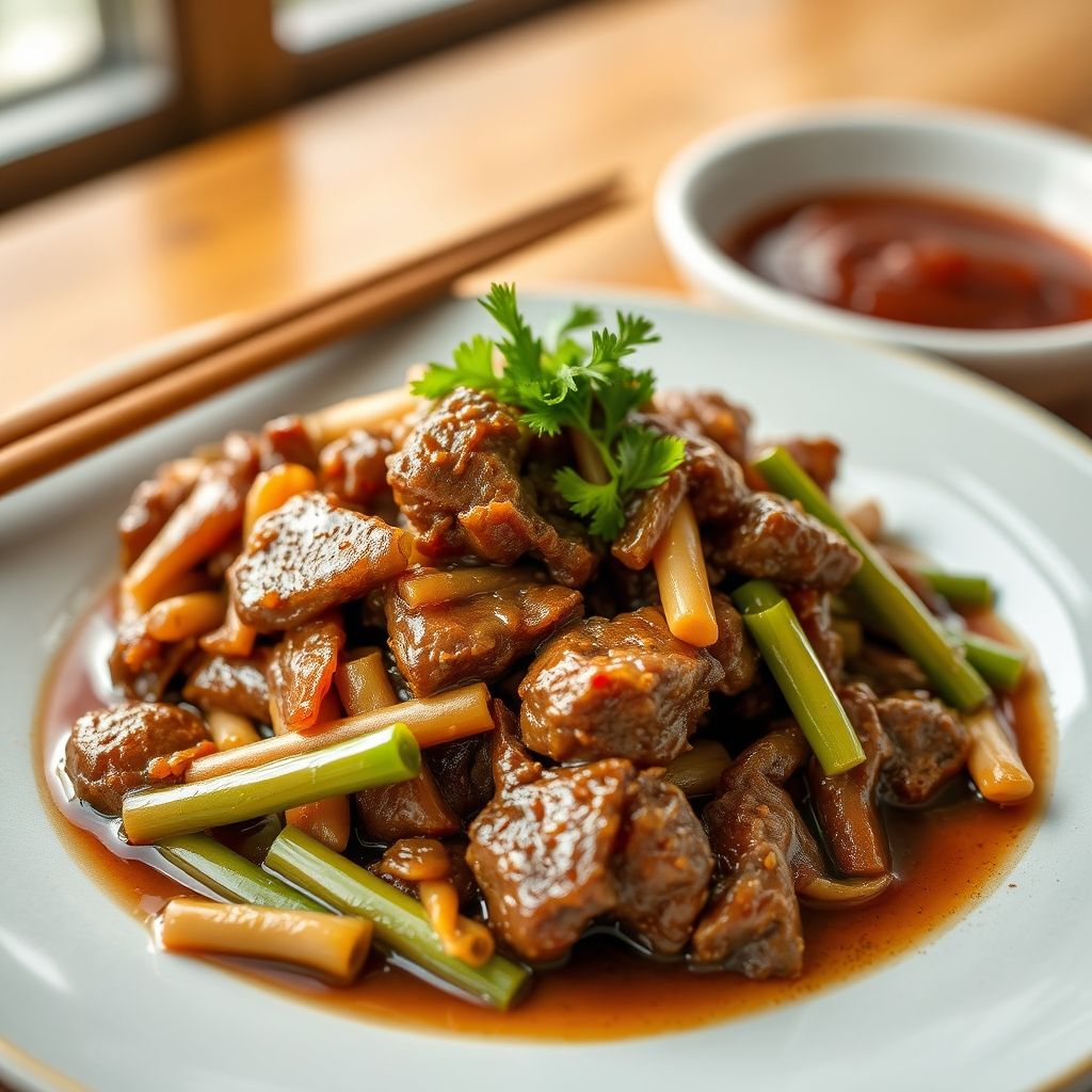 Chinese-Style Braised Beef with Bamboo Shoots