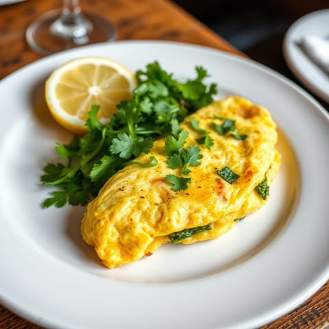 Cilantro and Lemon Omelette