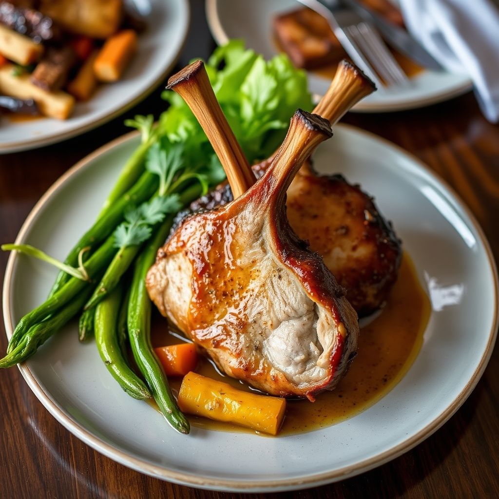 Cuban-Style Pork Chops with Roasted Vegetables