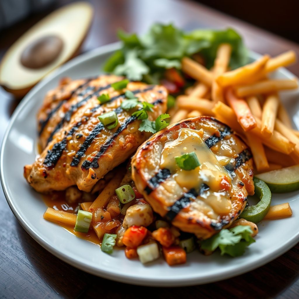 Grilled Chicken and Cheddar Fajita