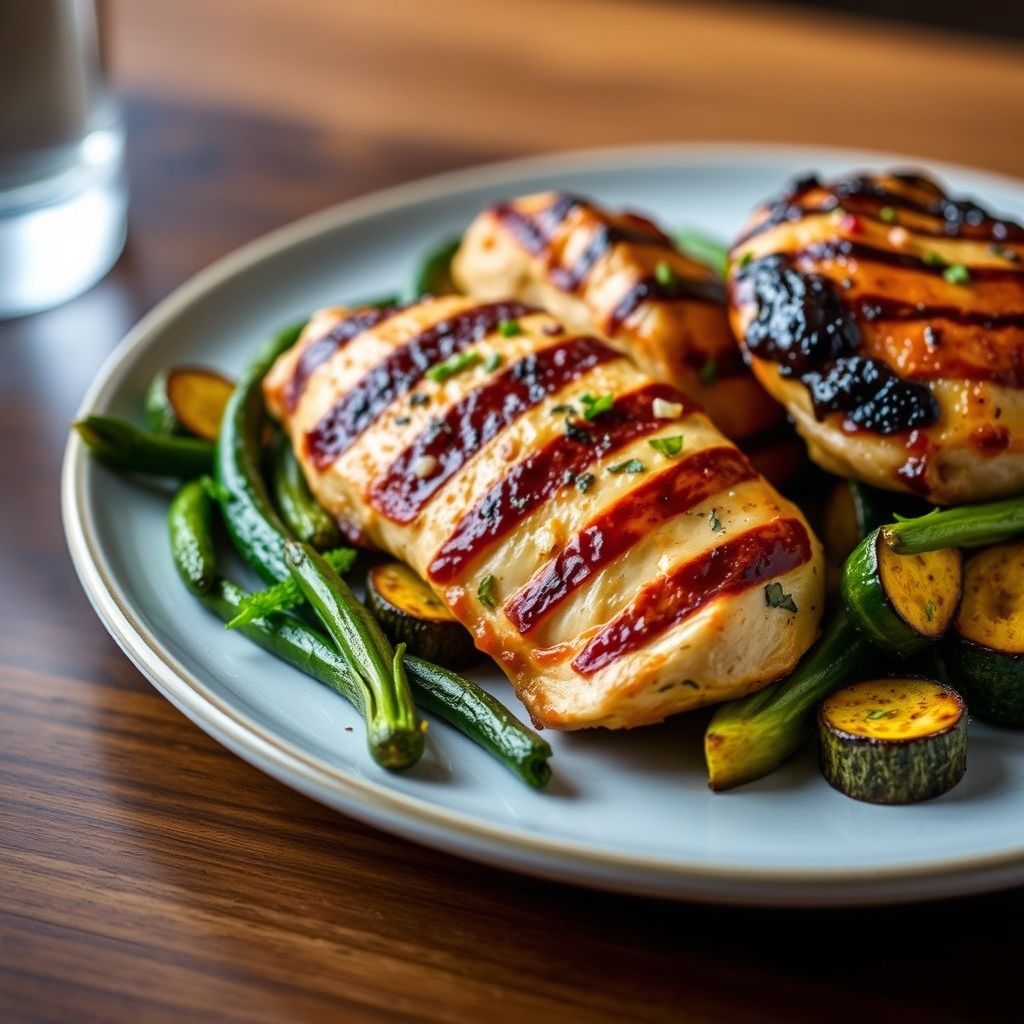 Grilled Chicken and Smoked Paprika Zucchini