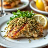 Grilled Chicken Breast with Lemon and Herb Crust