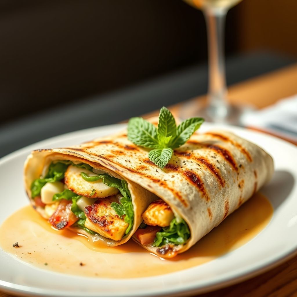 Grilled Halloumi Wrap