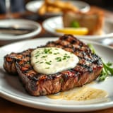 Grilled New York Steak with Garlic Aioli