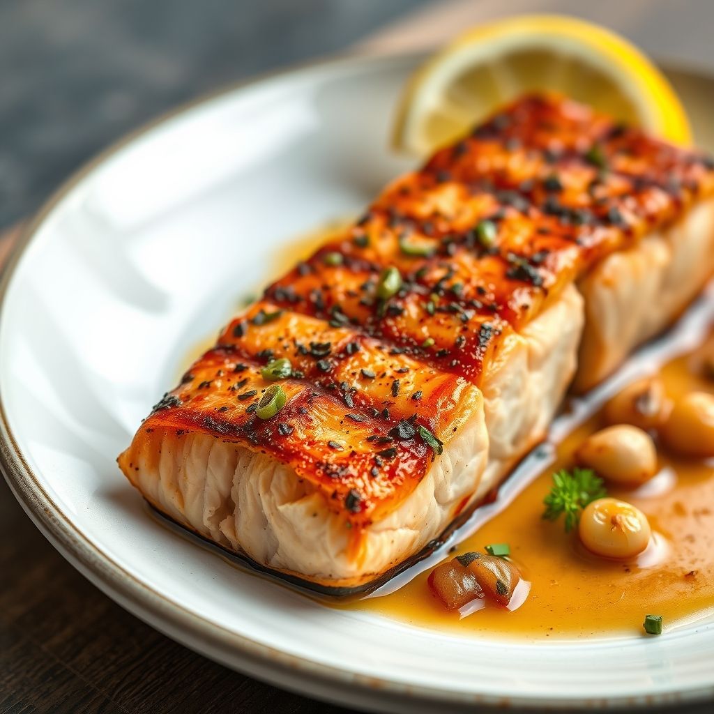 Grilled Salmon with Smoked Paprika and Garlic
