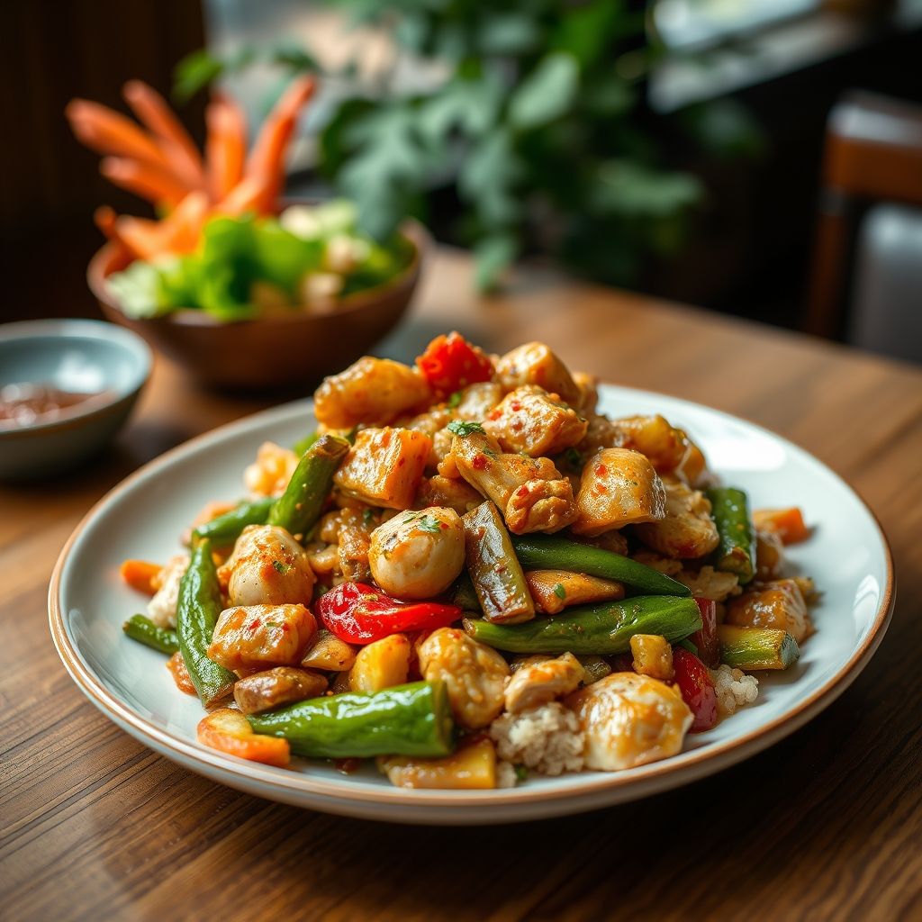 Korean-Style Chicken and Vegetable Stir-Fry