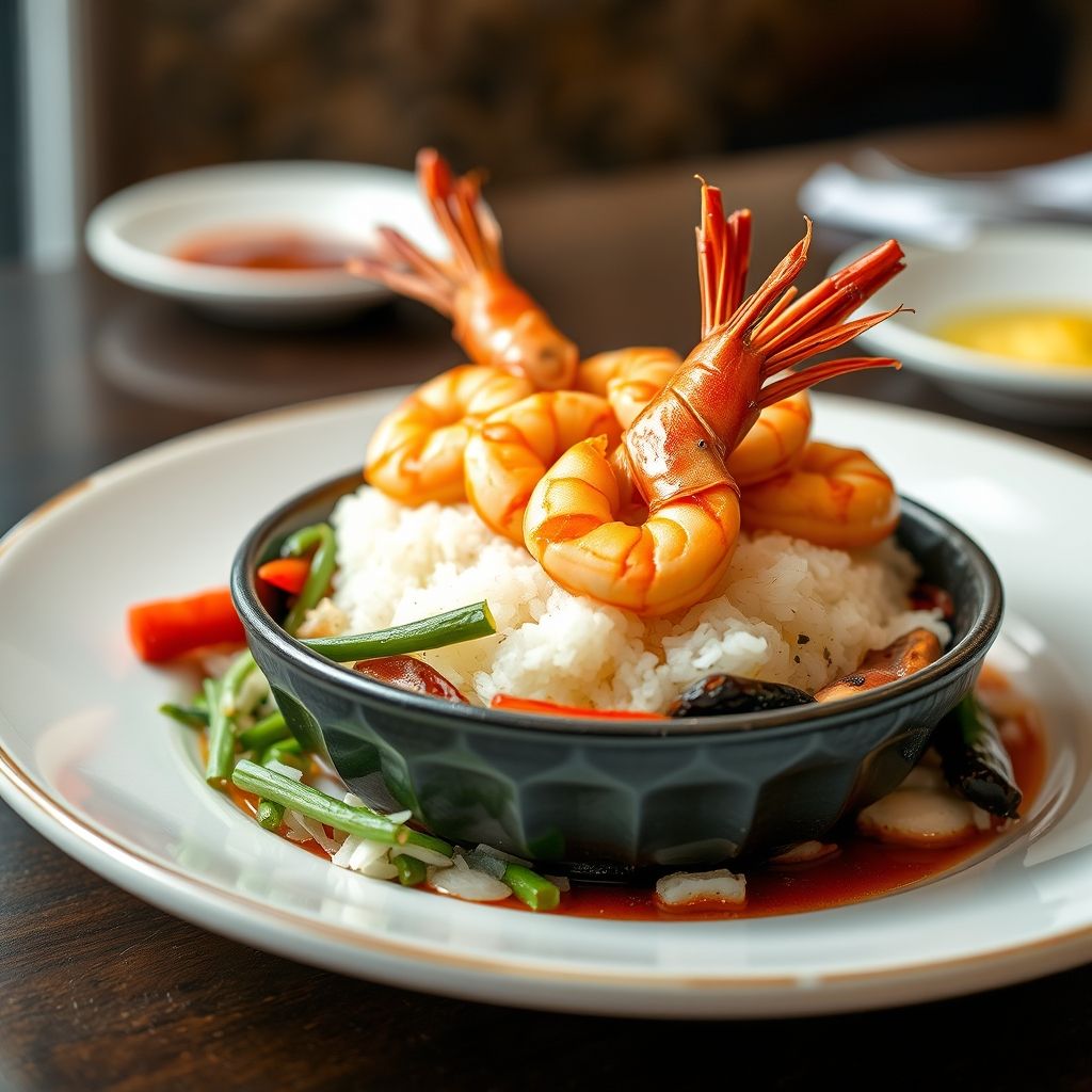 Korean-Style Prawn Bibimbap