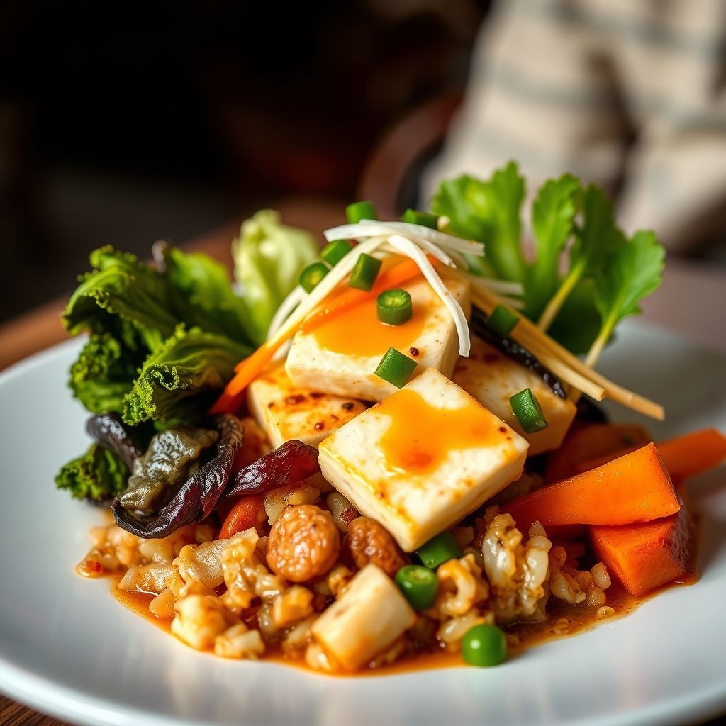 Korean-Style Tofu Bibimbap