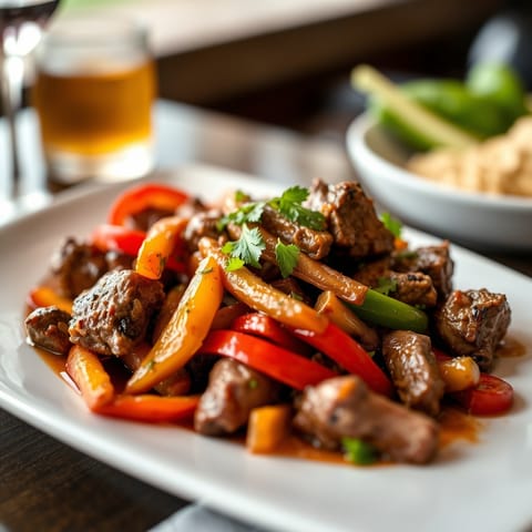 Lamb and Bell Pepper Fajitas