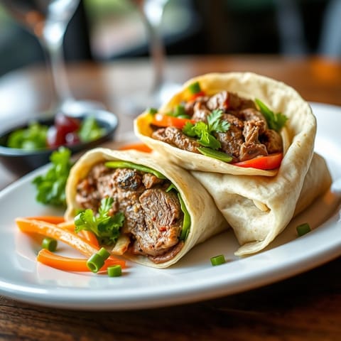 Lamb and Vegetable Wrap