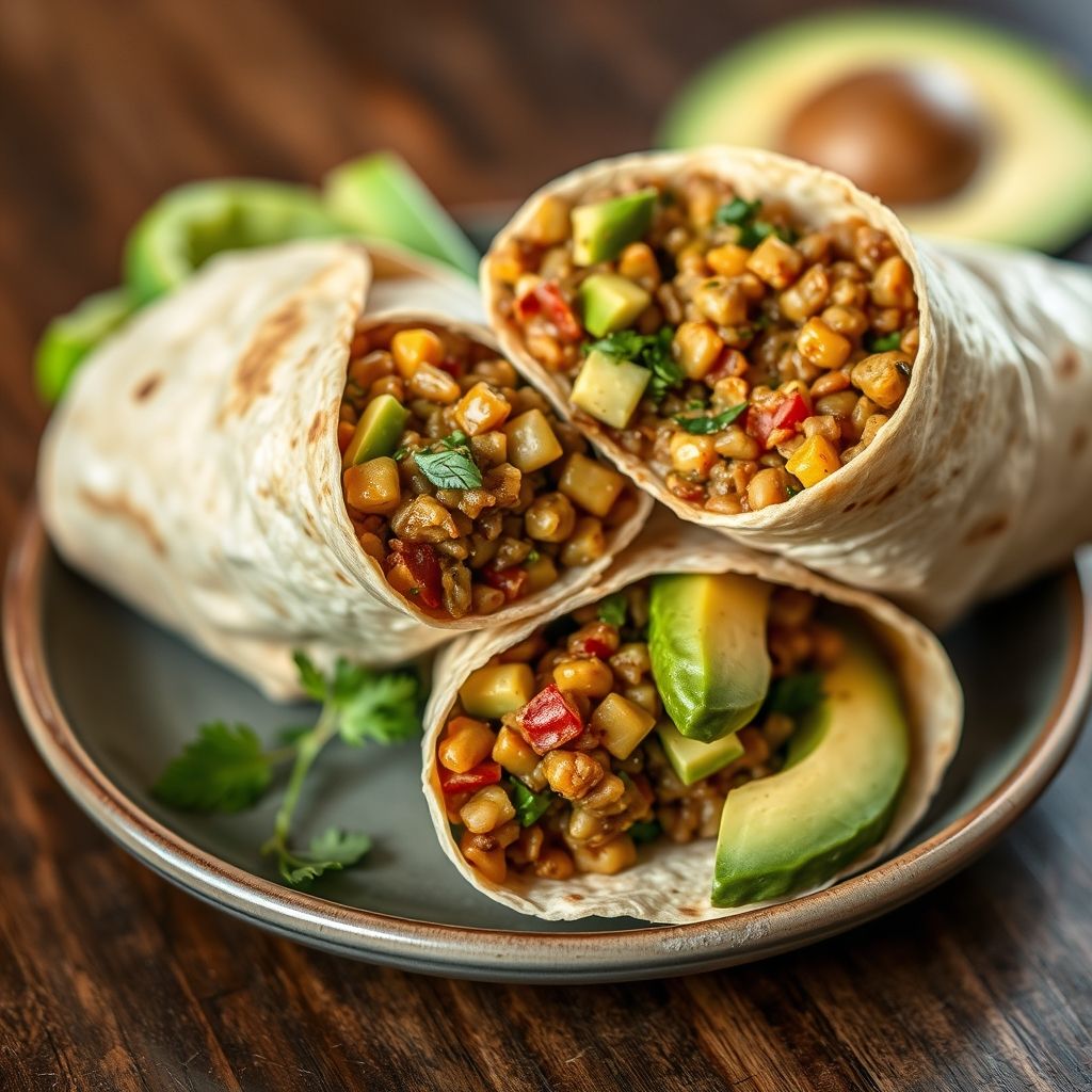 Lentil and Avocado Wrap