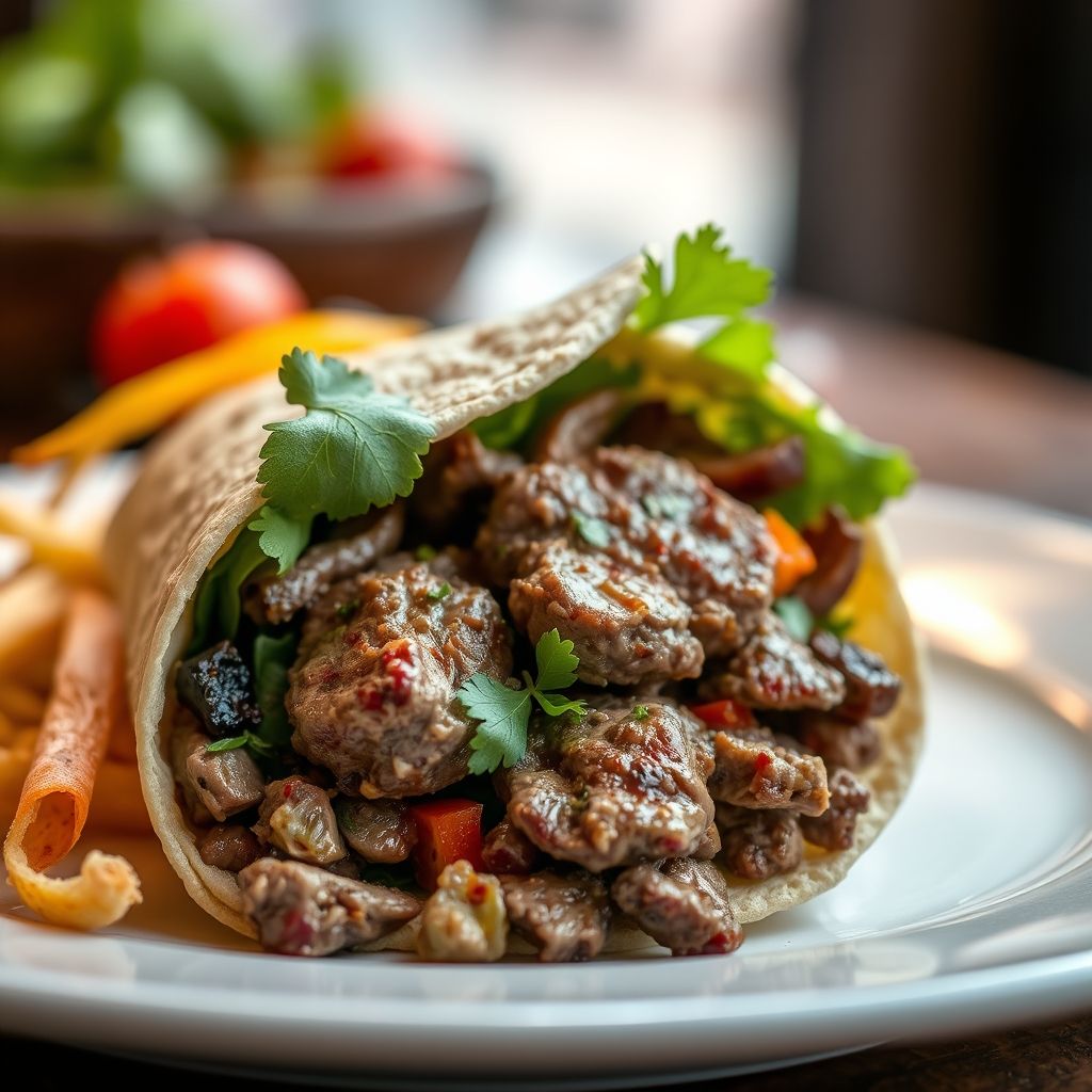 Mediterranean Lamb Wrap