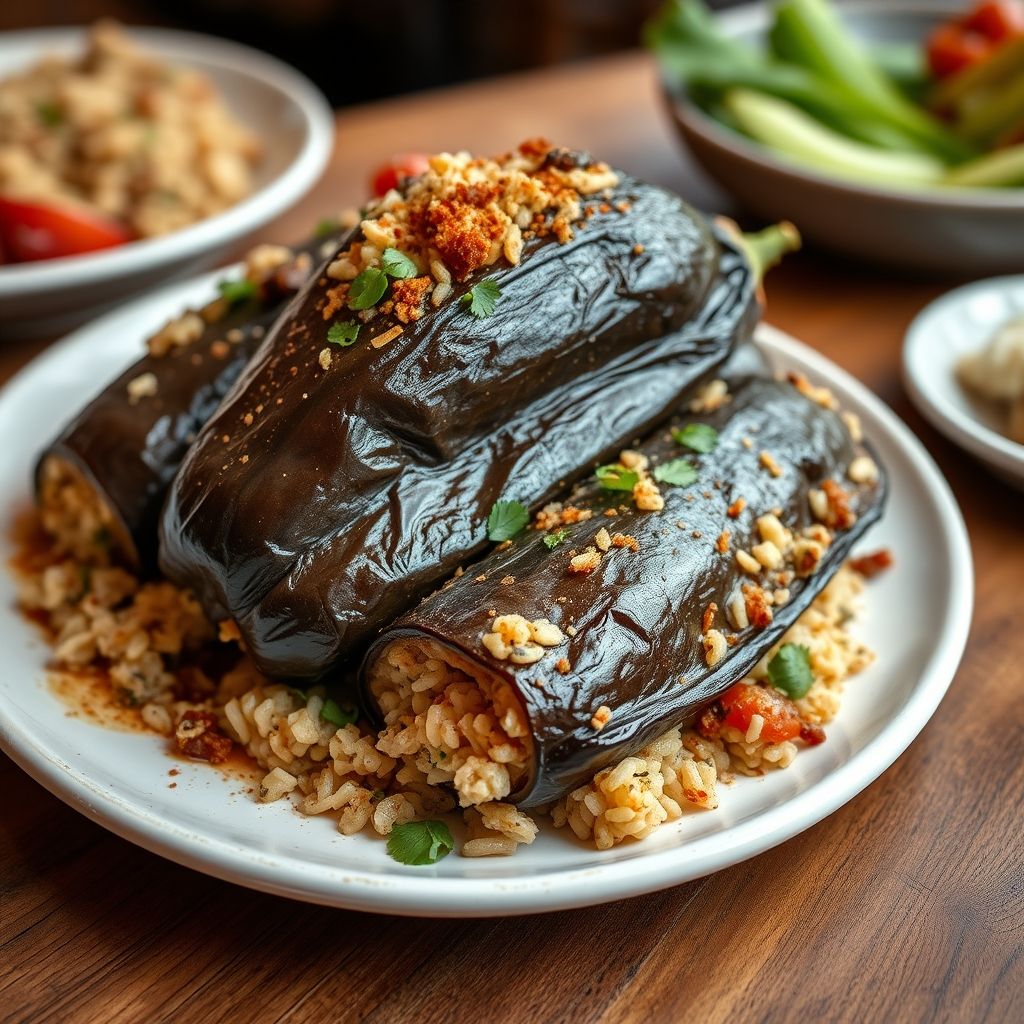 Middle Eastern-Style Stuffed Eggplant