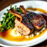 Pan-Seared Pork Chops with Ginger and Soy Sauce