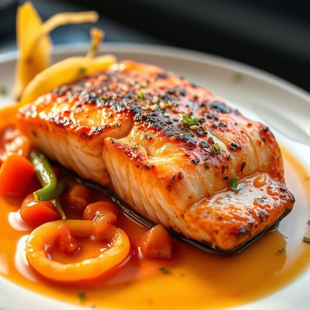 Pan-Seared Salmon with Garlic and Paprika