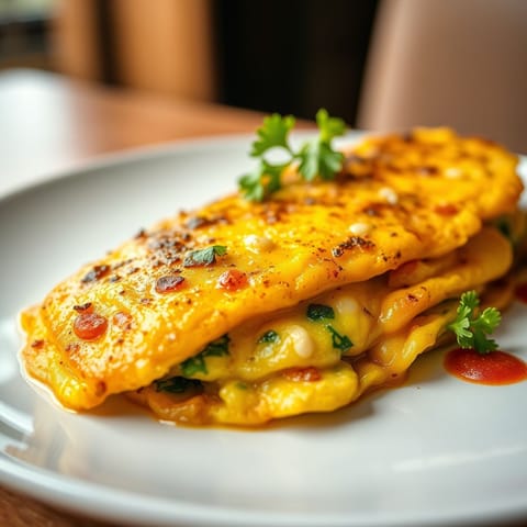 Paprika and Garlic Omelette