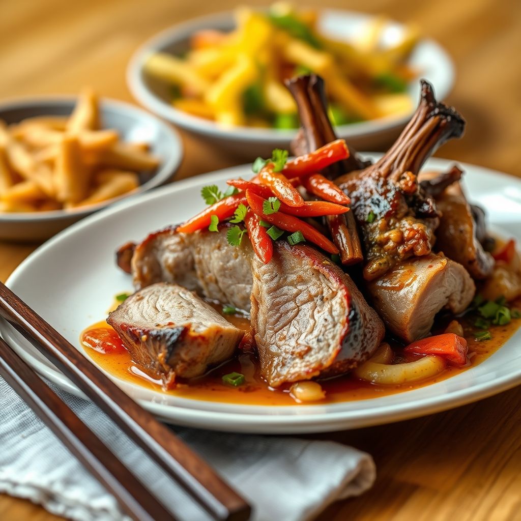 Pork Shoulder with Ginger and Chili 
