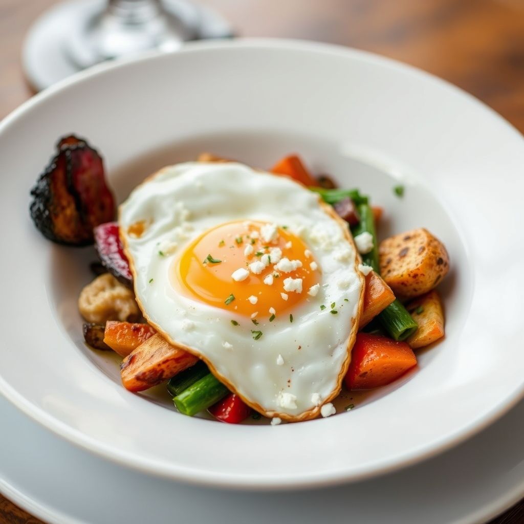 Roasted Vegetable and Egg Bowl