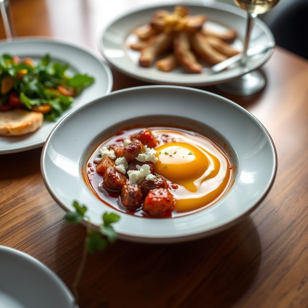 Shakshuka with Merguez and Feta