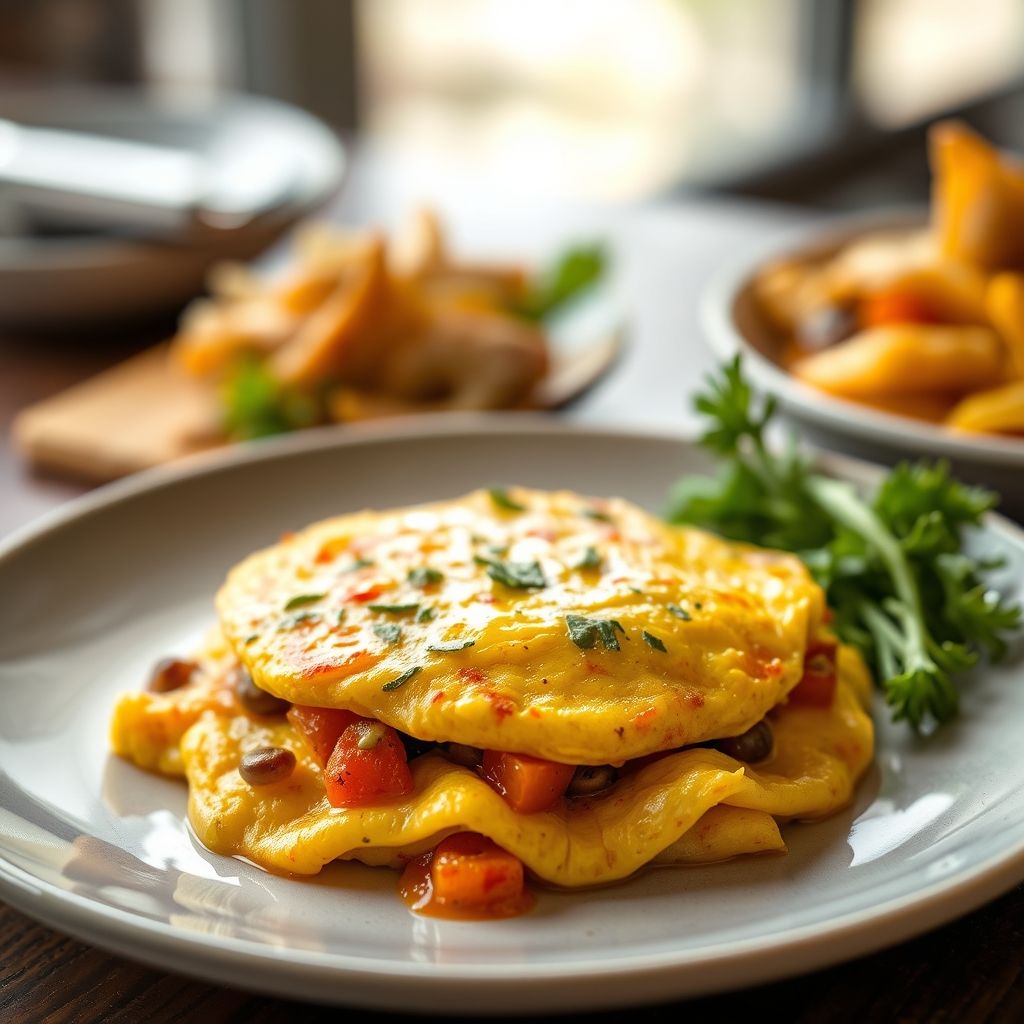 Smoked Paprika and Garlic Cheesy Omelette