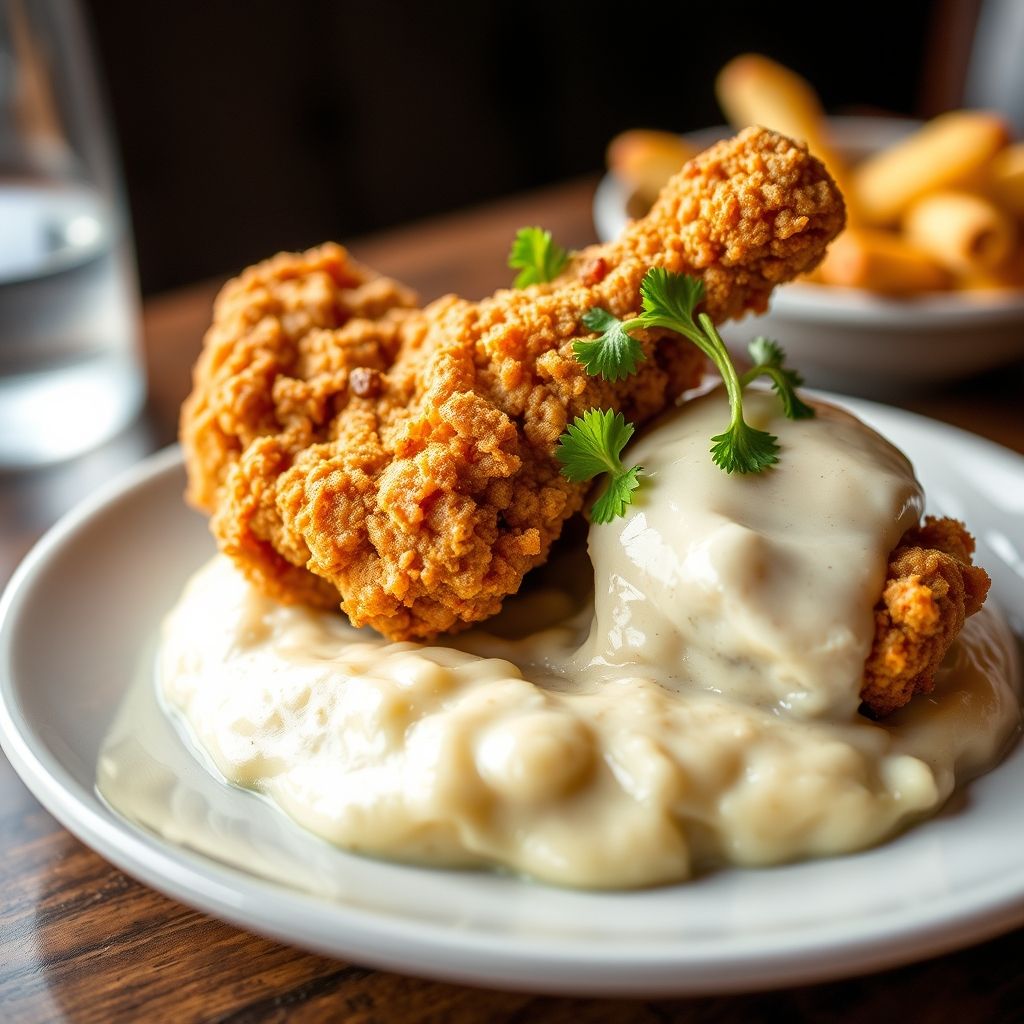 Southern Fried Chicken with Grits