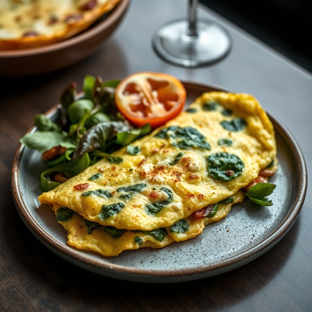 Spinach and Feta Omelette