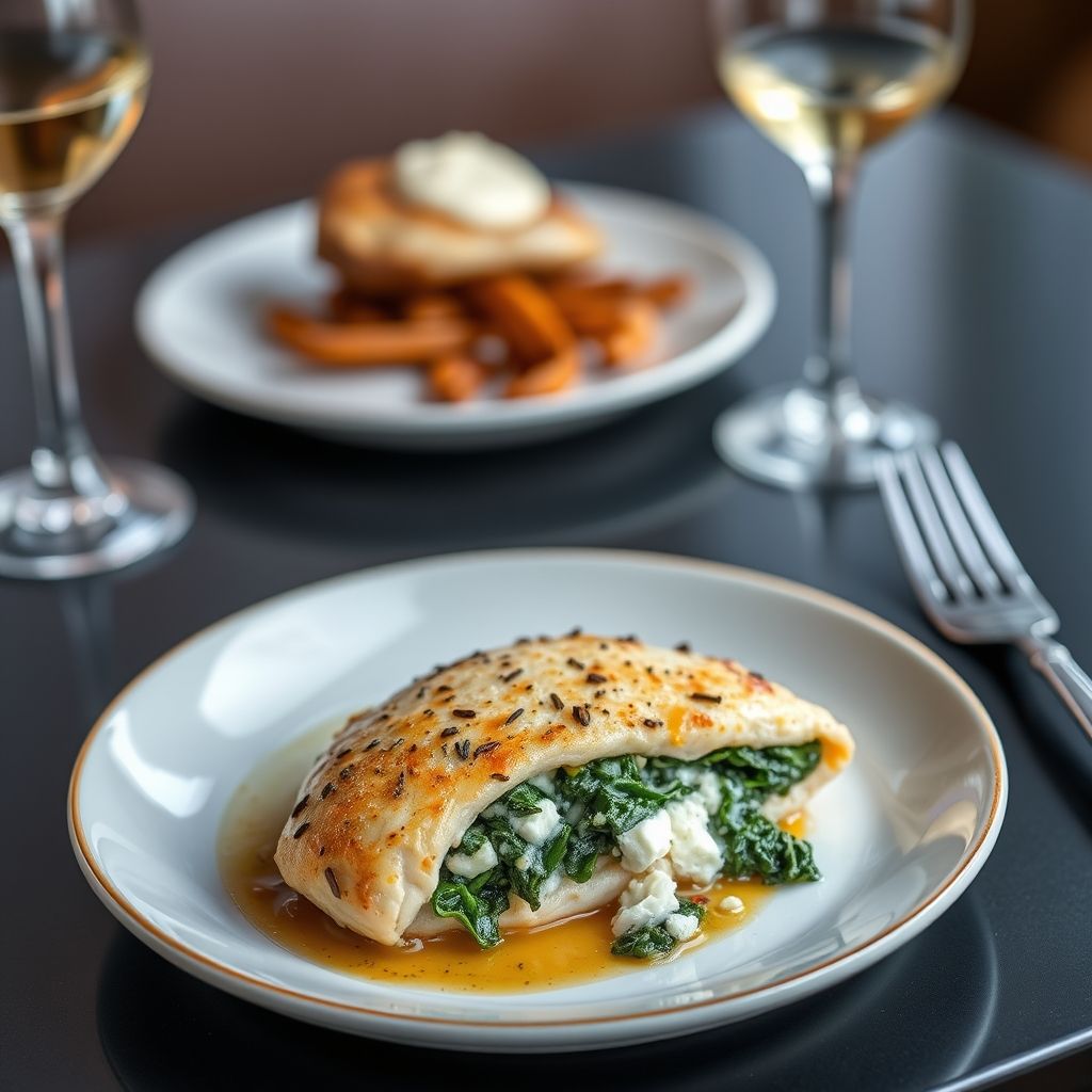 Spinach and Feta Stuffed Chicken Breast