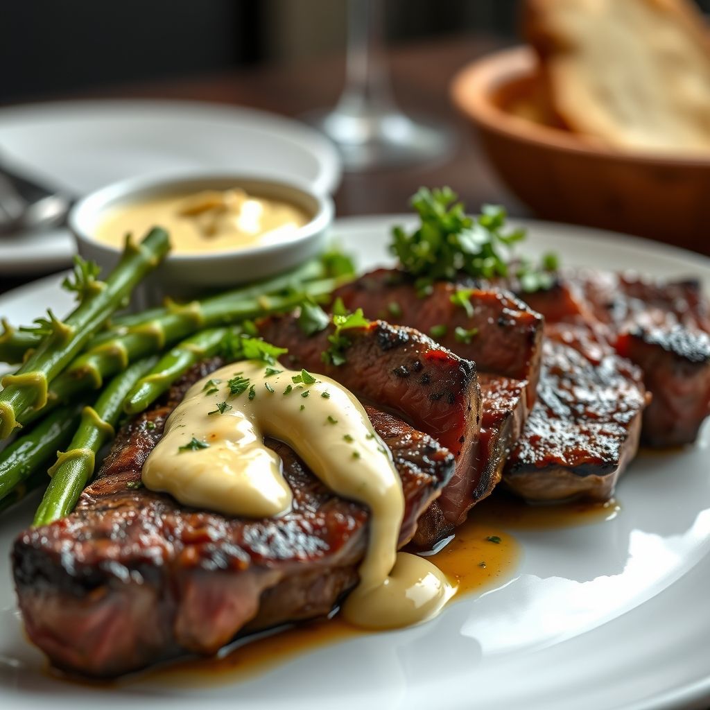 Steak with Garlic Mayo