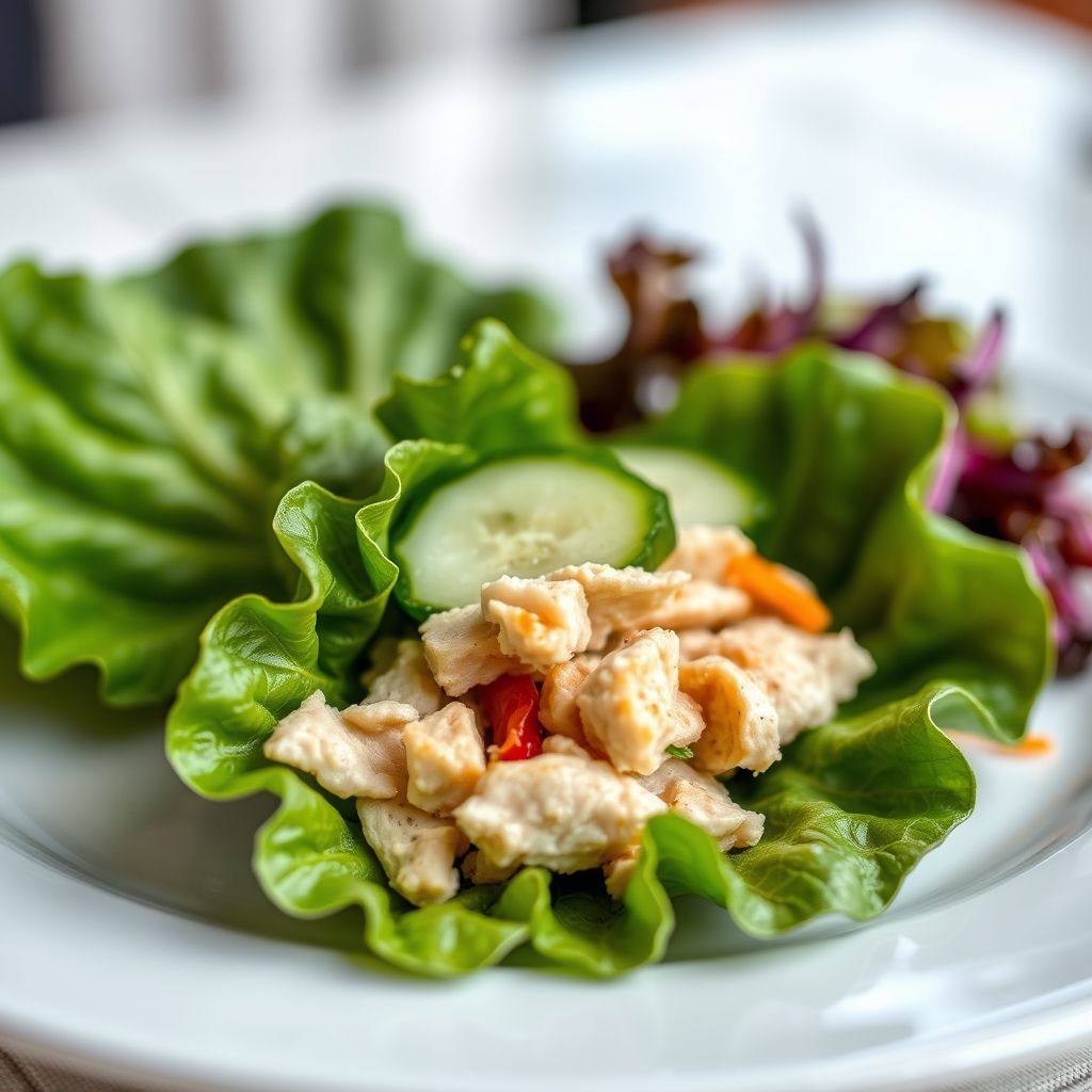 Turkey and Cucumber Lettuce Wrap