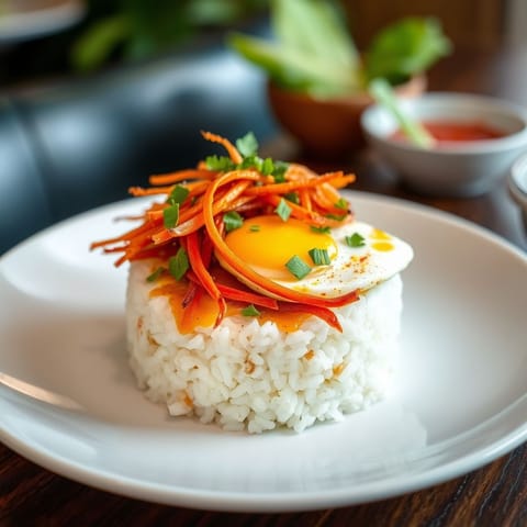 Vietnamese-Style Egg and Rice Bowl